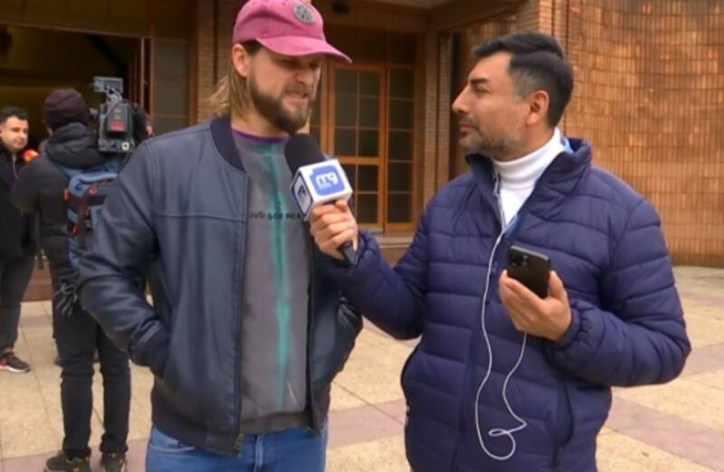 Jean Philippe Cretton en velorio de Claudio Iturra.