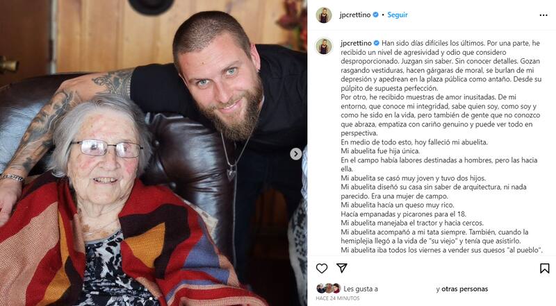 En sentido posteo en donde Jean Philippe Cretton reflexiona ante lo ocurrido en los últimos días.
