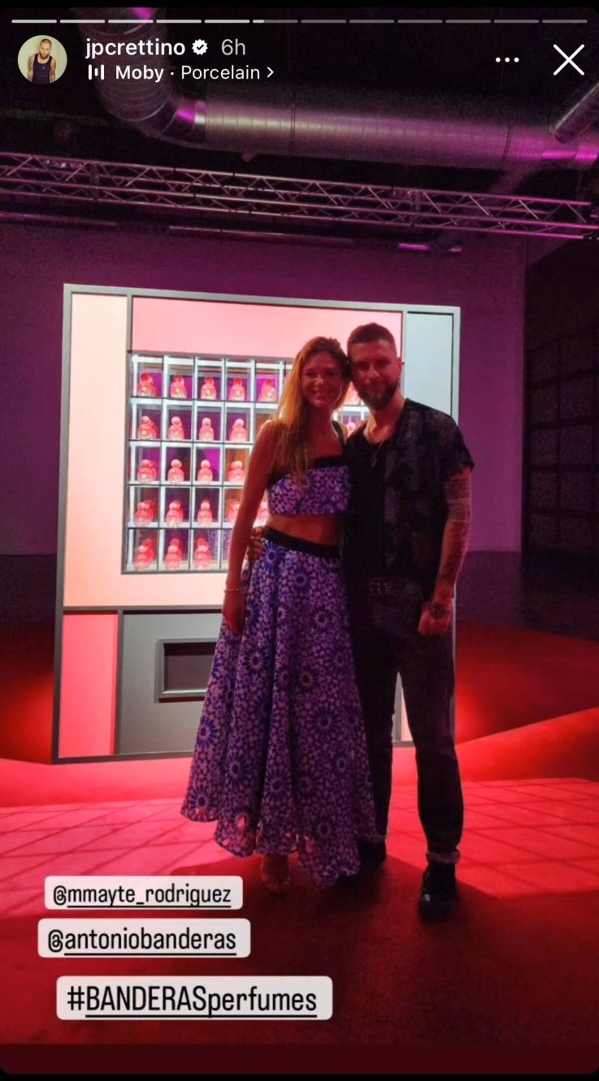 El periodista y la actriz recorrieron Madrid. Créditos: Instagram