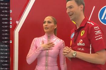 VIDEO | ¡Llegó la reina! Jennifer Lopez deslumbró a todos en la Fórmula 1