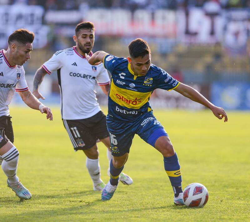 En el partido frente a Colo Colo.