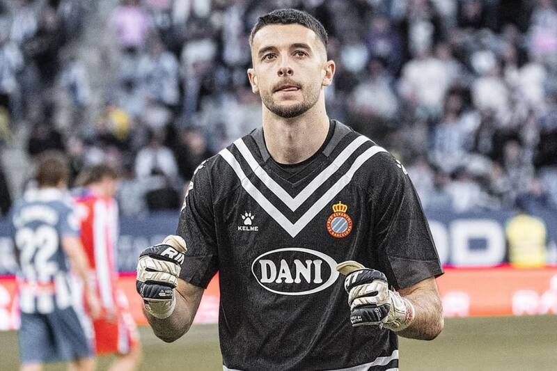 portero del RCD Espanyol. Foto: @_joangarcia.