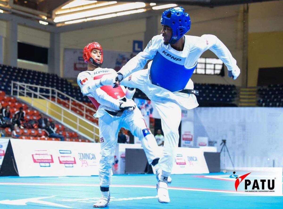 venció al cubano Kevin Calderón. Créditos: Unión Panamericana de Taekwomdo (PATU)