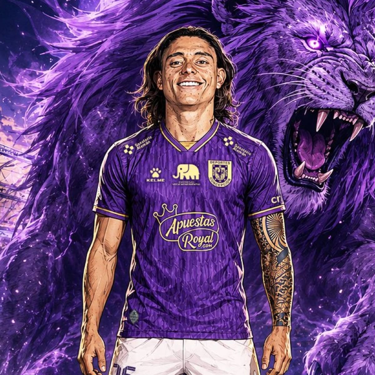 Con Neymar contemplándolo: Joaquín Montecinos es presentado a lo grande en Deportes Concepción