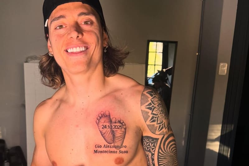 El nuevo tatuaje del jugador en honor de su hijo, Gio.