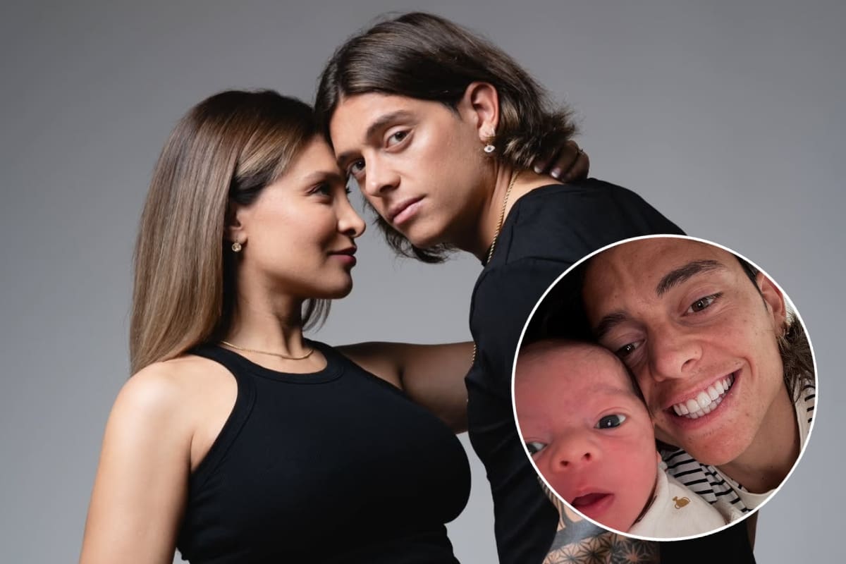 y el tatuaje dedicado a su hijo junto a Sabrina Sosa.