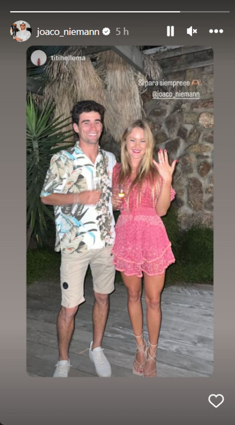 Historia de Joaquín Niemann confirmando su matrimonio con Christina Hellema.