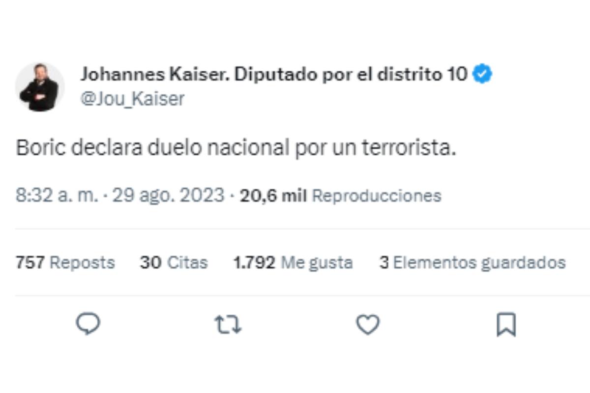 Este fue el comentario del diputado republicano por Twitter.