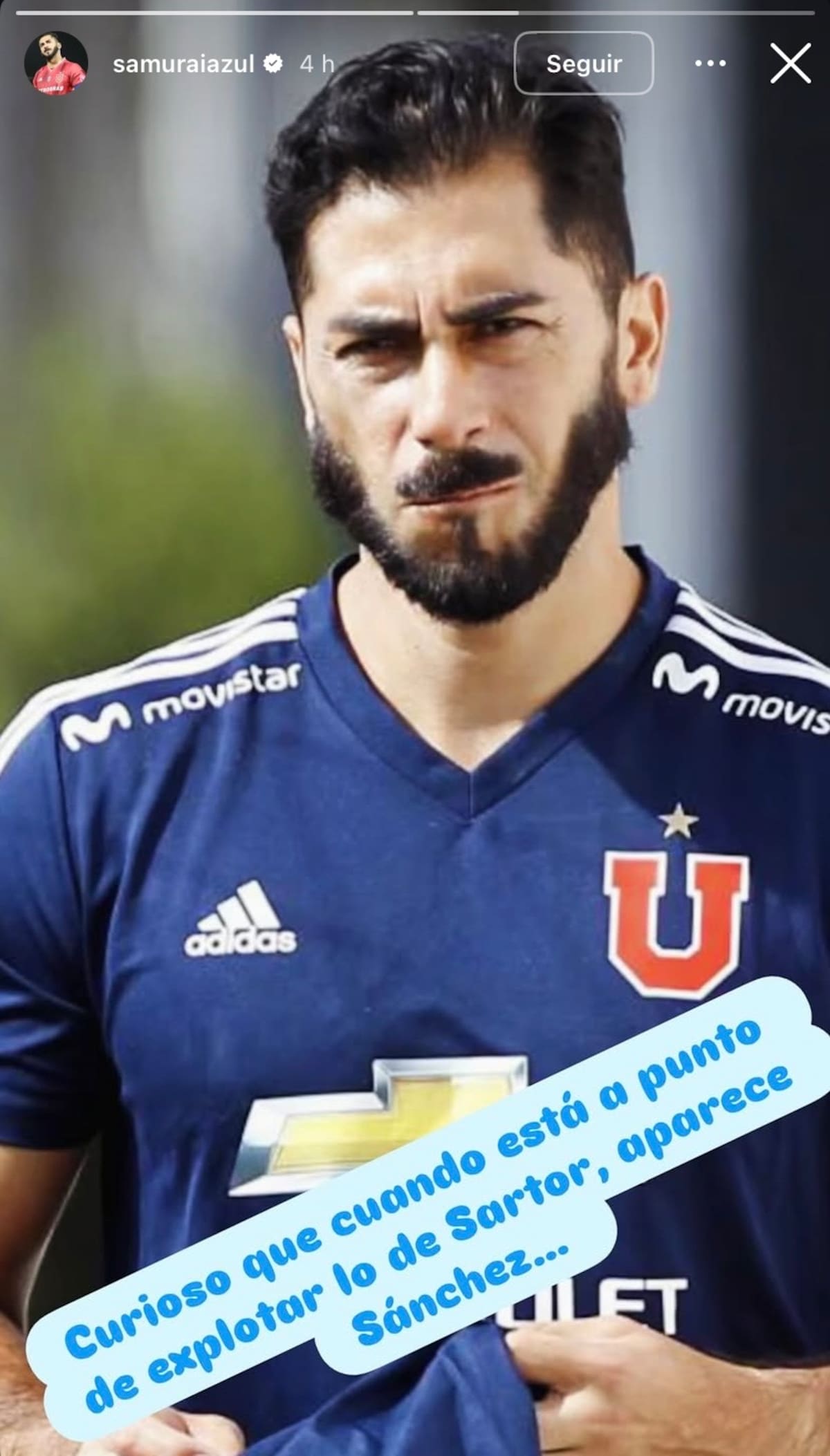 El exportero en su Instagram.