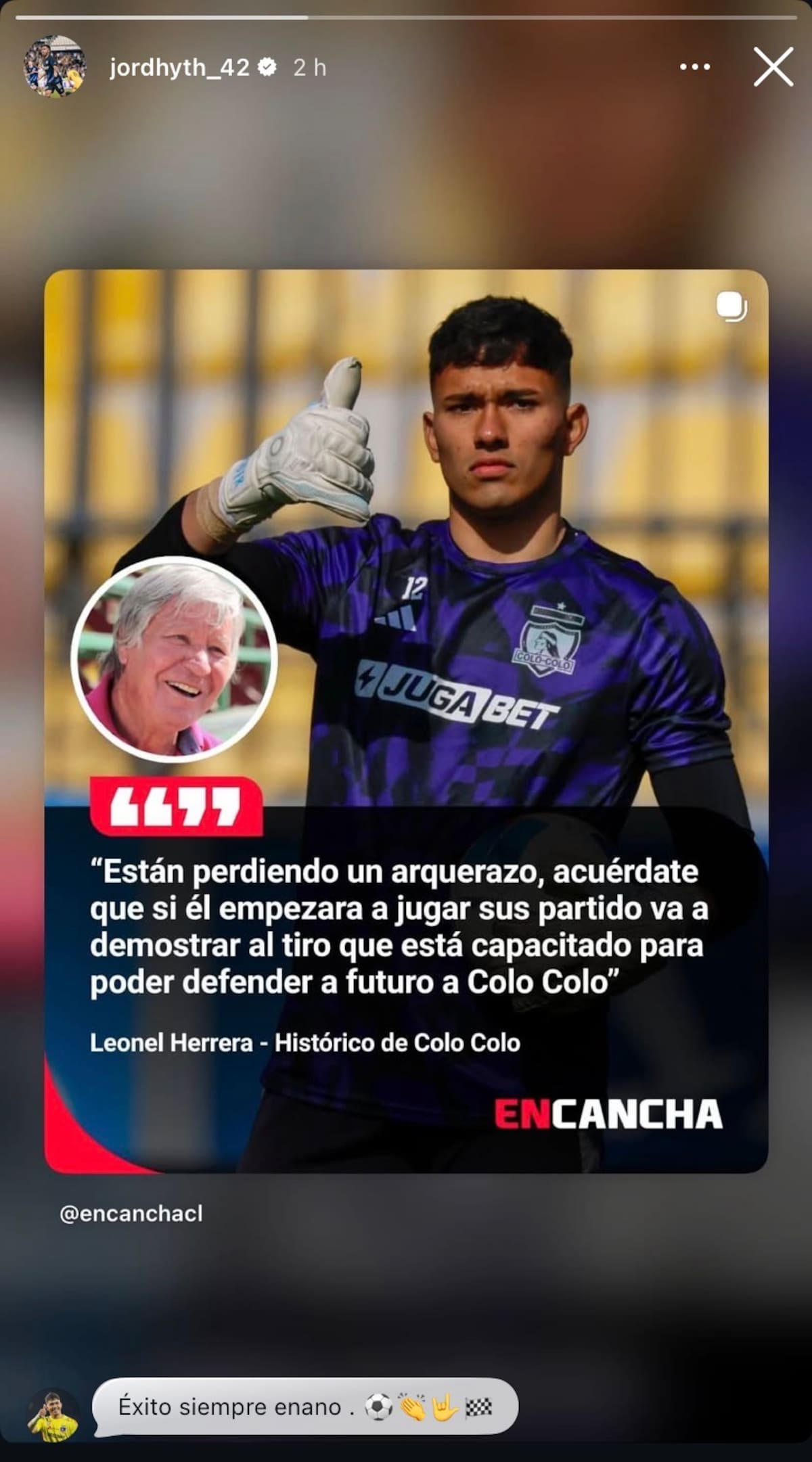 El recado de Jordhy a Fernando Ortiz.