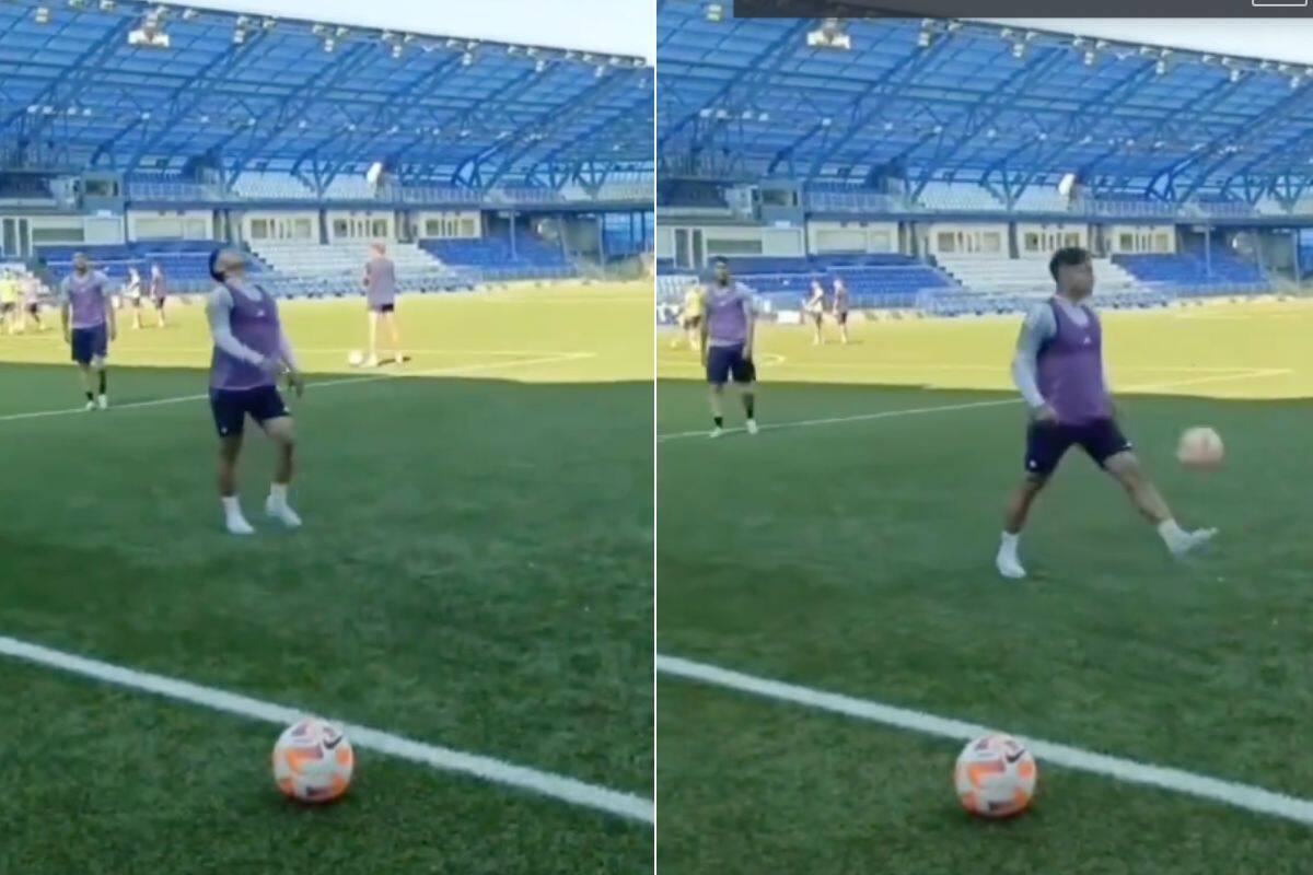 impresionó a sus compañeros en el entrenamiento.