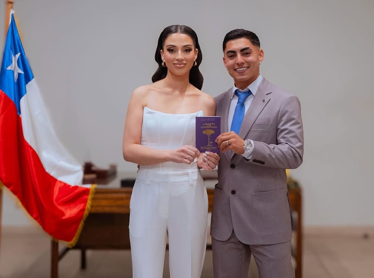 Se casaron en Chile por el civil. Foto: Instagram