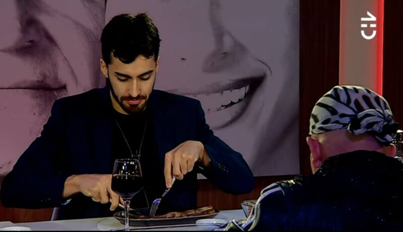 Jorge Aldoney en su primera cena de nominados. Foto: CHV.