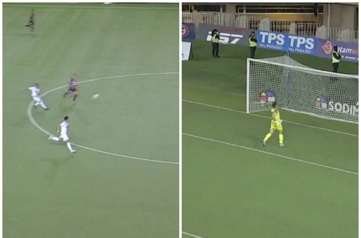 Directo al Puskás: Jorge Luna disparó mucho antes de mitad de cancha y anotó un golazo en Primera B