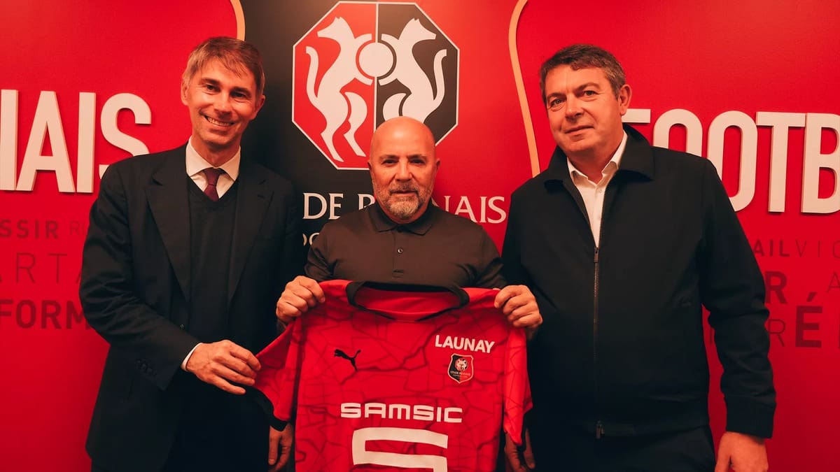 El entrenador argentino presentado en el Rennes el pasado noviembre.