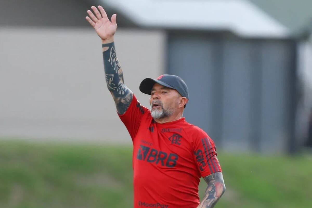 Jorge Sampaoli entrenando al Flamengo Foto: Flamengo.