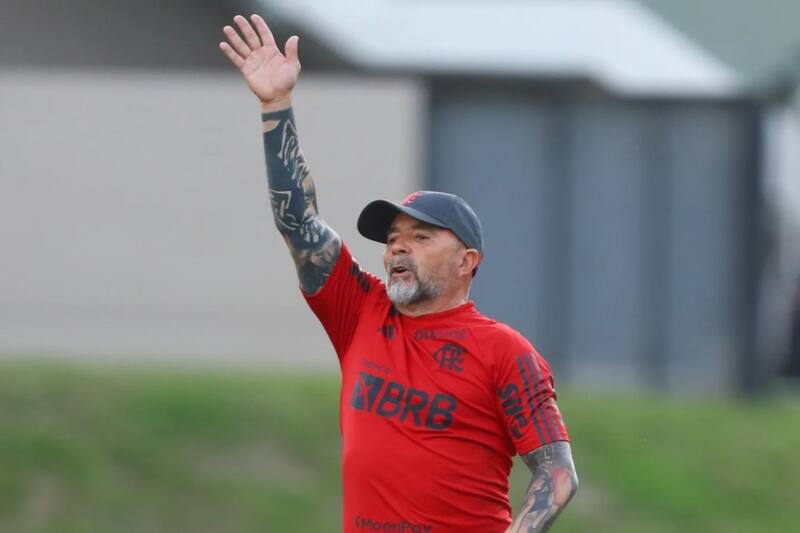 Jorge Sampaoli entrenando al Flamengo Foto: Flamengo.