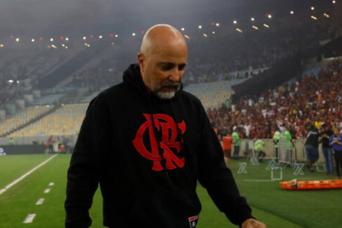 Jorge Sampaoli en su último paso por el Flamengo.