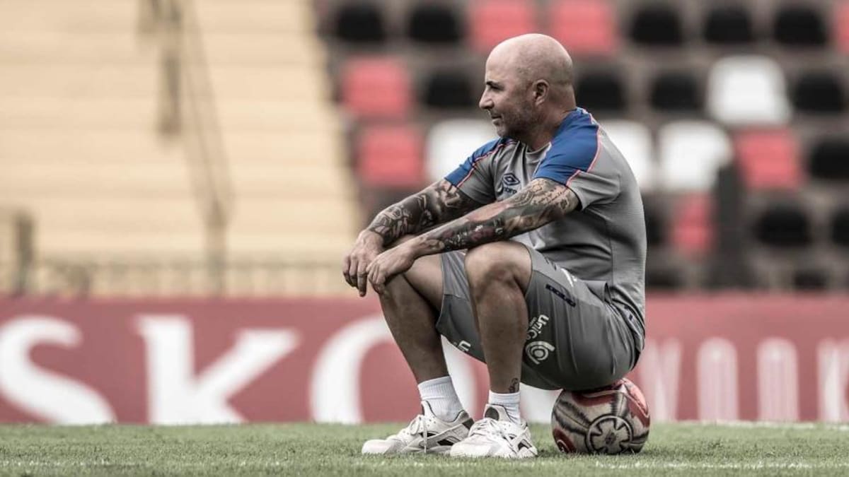 Jorge Sampaoli en el Santos.