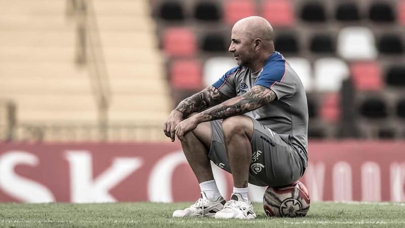 Jorge Sampaoli en el Santos.