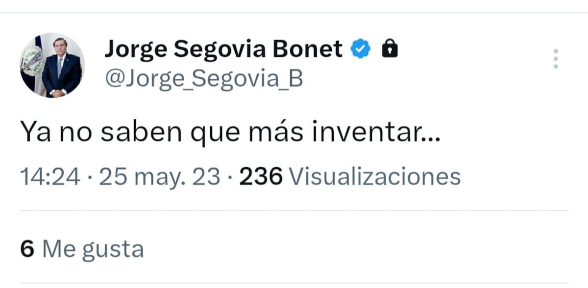 Jorge Segovia y su claro mensaje.