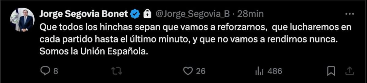 La promesa del dirigente hispano.