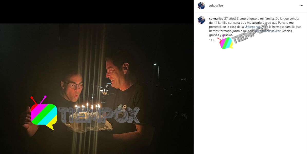 Jorge Uribe celebró 37 años de edad junto a su esposo, Pancho Saavedra