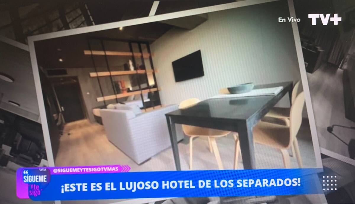 Así es el Apart Hotel donde se está hospedando.