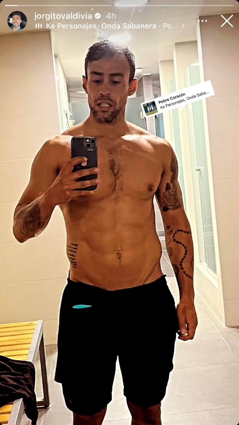 Jorge Valdivia compartió una foto luego de entrenar