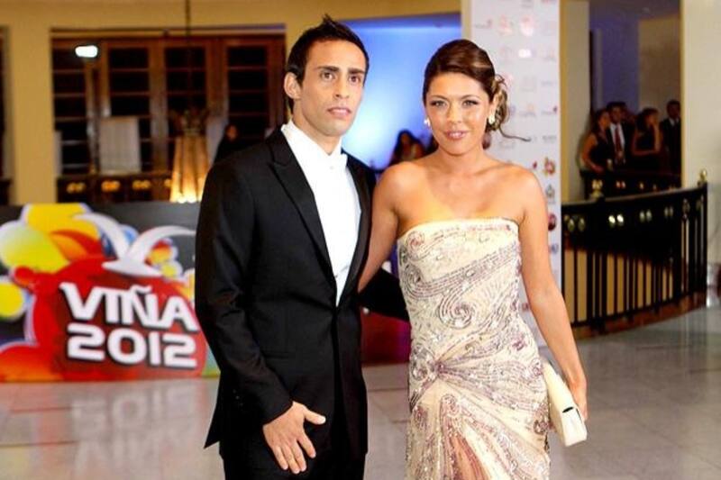 Jorge Valdivia y Daniela Aránguiz asistieron como matrimonio a la Gala del Festival de Viña 2012.