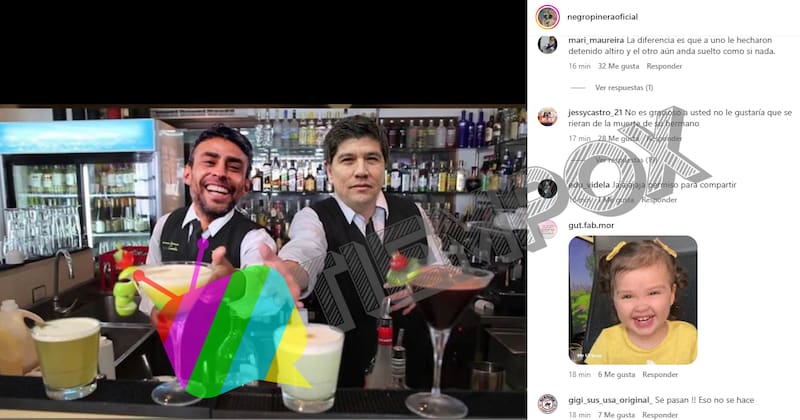 Jorge Valdivia y Manuel Monsalve en el meme del Negro Piñera