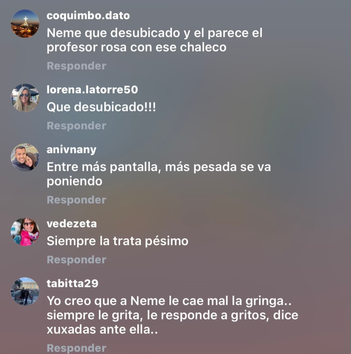 Las reacciones que dejó el comentario de Neme a La Gringa.