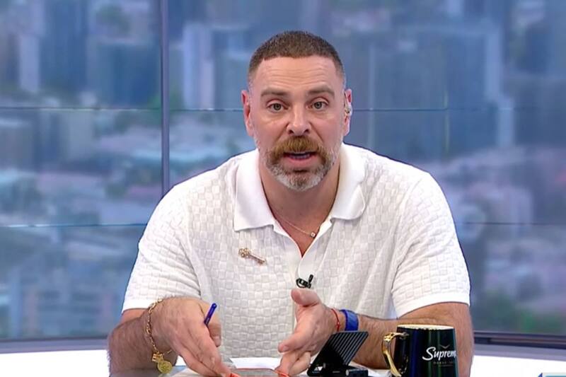 y su reciente enfado en el panel de Mucho Gusto. Créditos Captura: Mega.