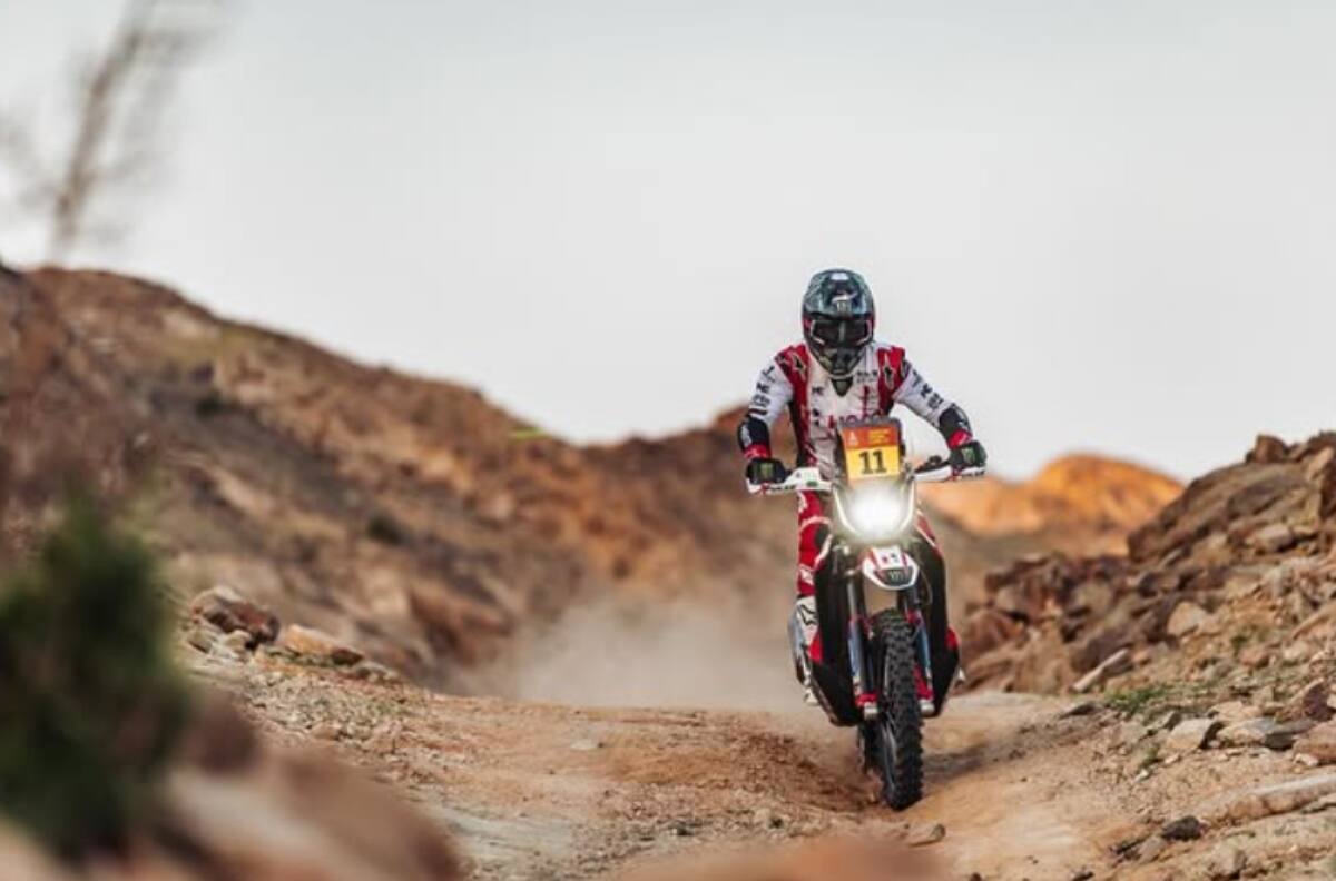 Nacho Cornejo, el mejor chileno en motos de la Etapa 2 del Rally Dakar