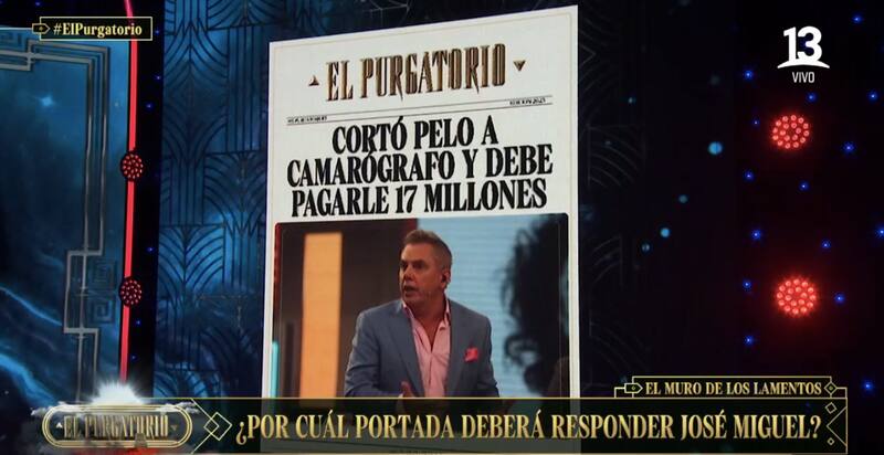 La portada por la que tuvo que responder José Miguel Viñuela. Foto: Canal 13.