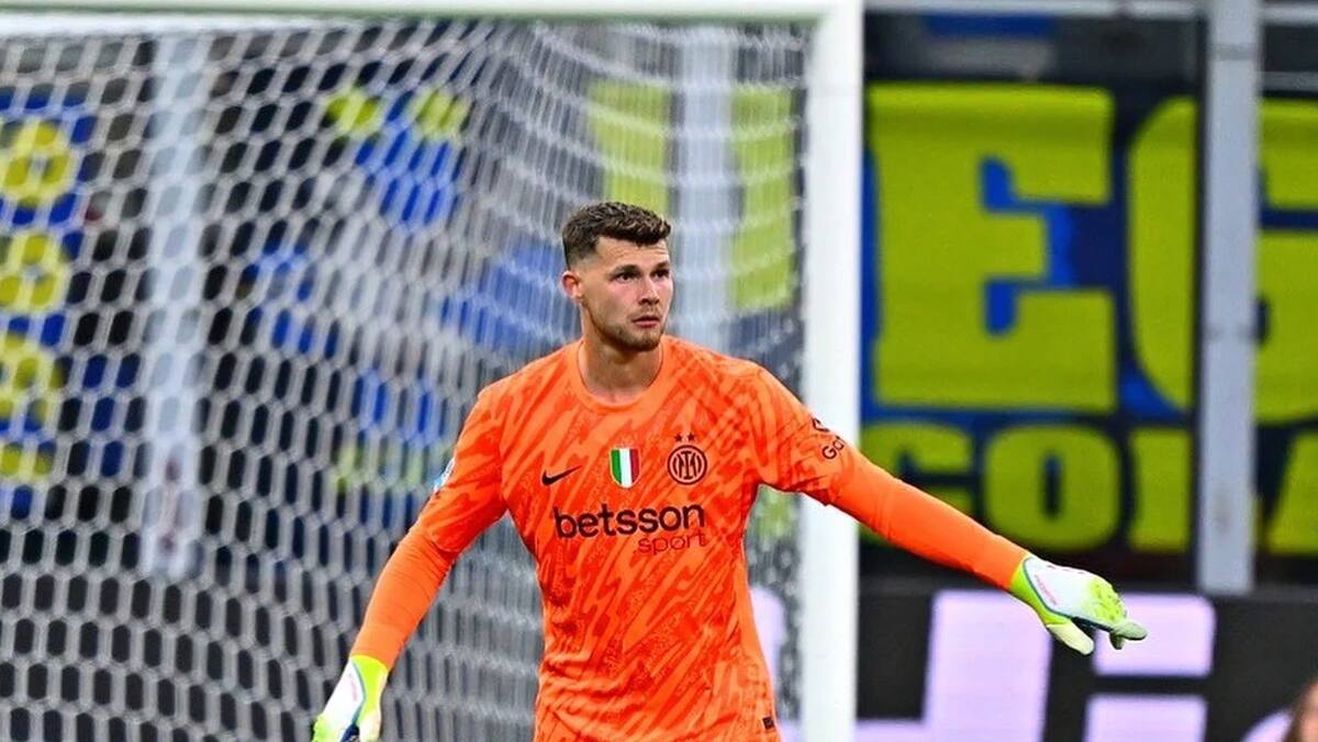 El portero resultó ileso tras el choque en Italia. Foto: @inter