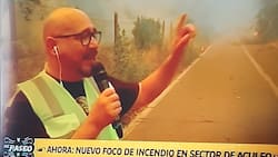 “Haciendo bastante bien la pega”: Juan Andrés Salfate sorprende y destaca como reportero en incendio