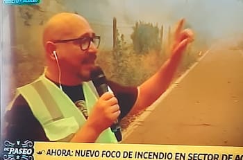 “Haciendo bastante bien la pega”: Juan Andrés Salfate sorprende y destaca como reportero en incendio