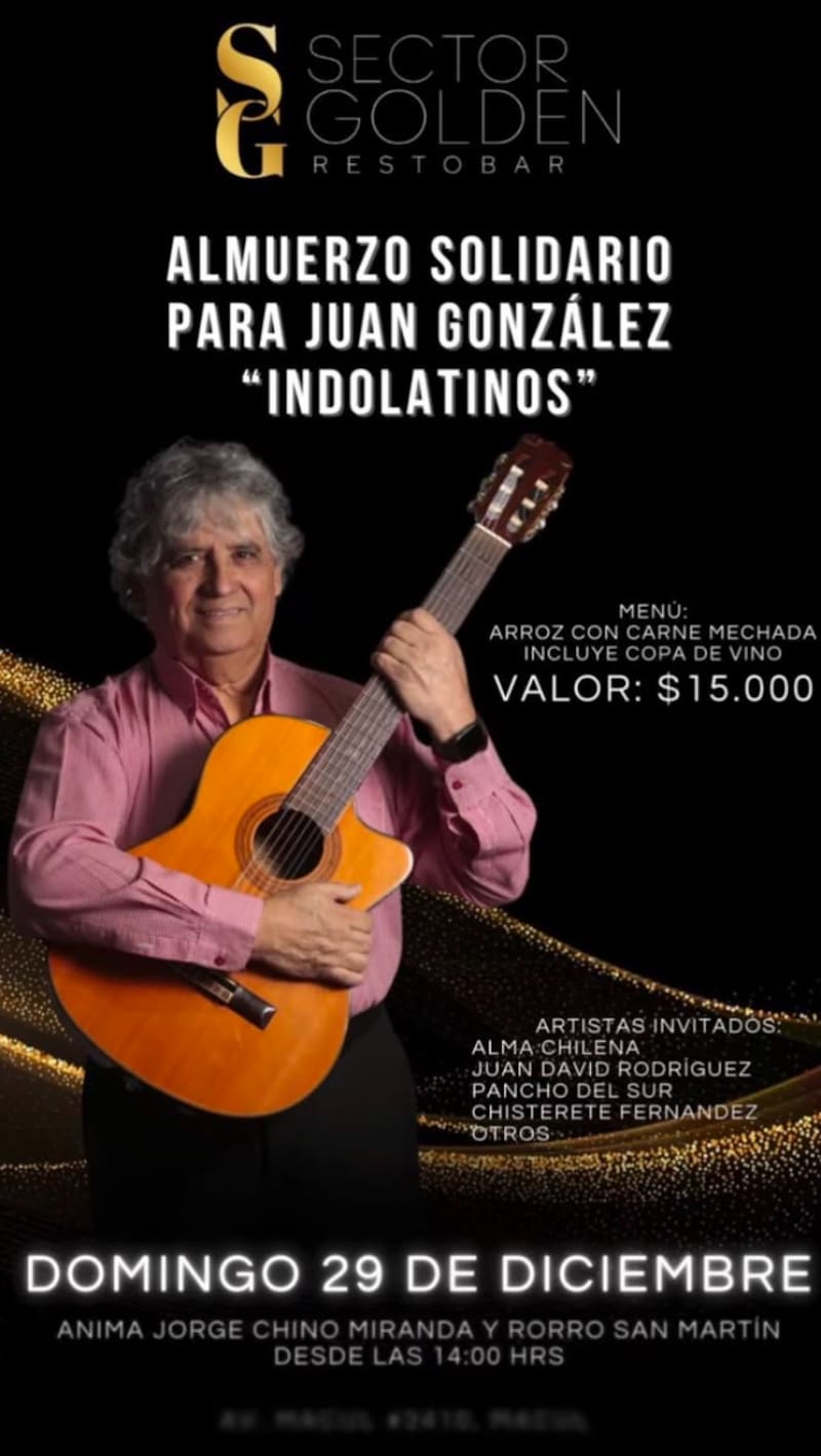 Este domingo 29 de diciembre se realizará un almuerzo para ayudar al comediante.