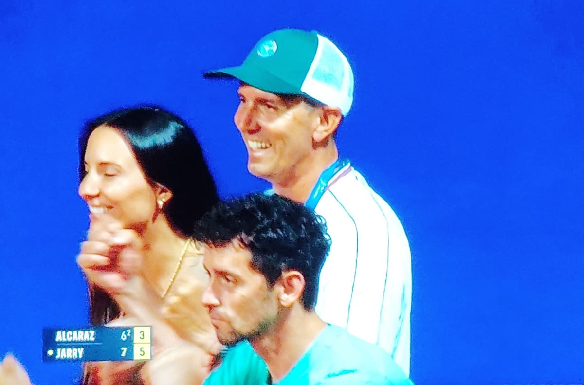 Juan Ignacio Chela durante el ATP de Buenos Aires en el rincón de Jarry.