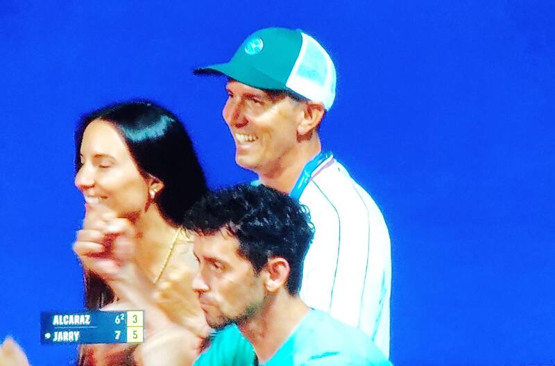 Juan Ignacio Chela durante el ATP de Buenos Aires en el rincón de Jarry.