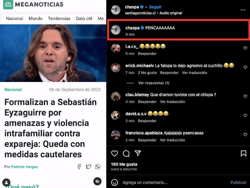 Juan Lacassie "Chispa" contra Sebastián Eyzaguirre. Foto: Instagram.