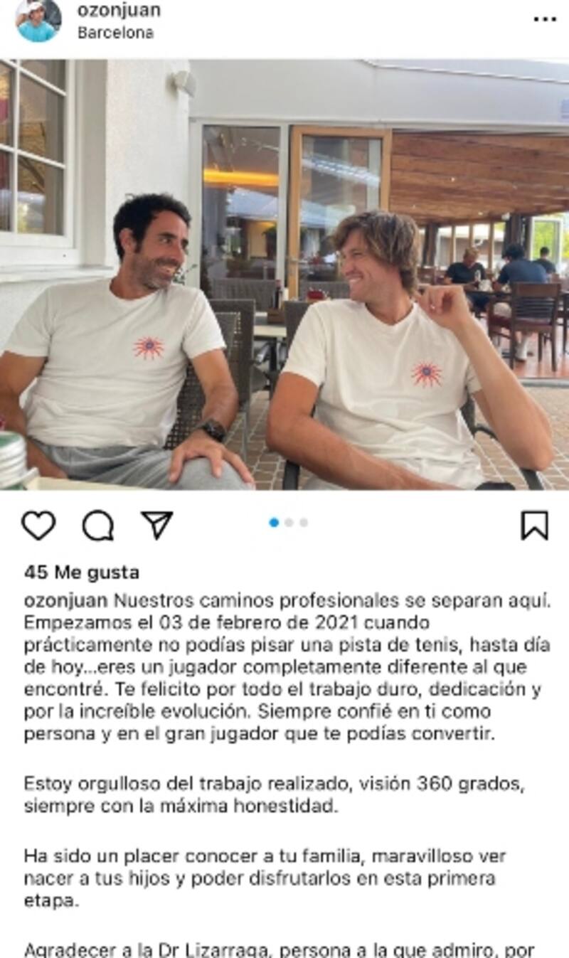 el técnico de Jarry eligió Instagram para anunciar la despedida.