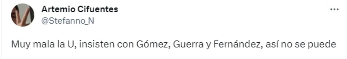 Los comentarios de los hinchas de la U contra Juan Pablo Gómez.