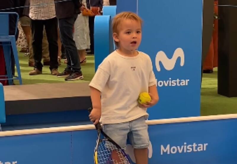 se lució jugando tenis en el Chile Open.