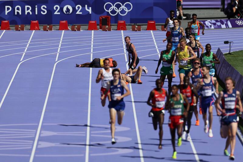 Caída múltiple en París 2024. EFE