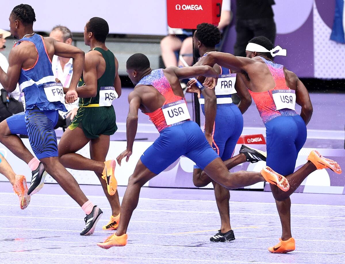 Final 4x100 en París 2024. EFE