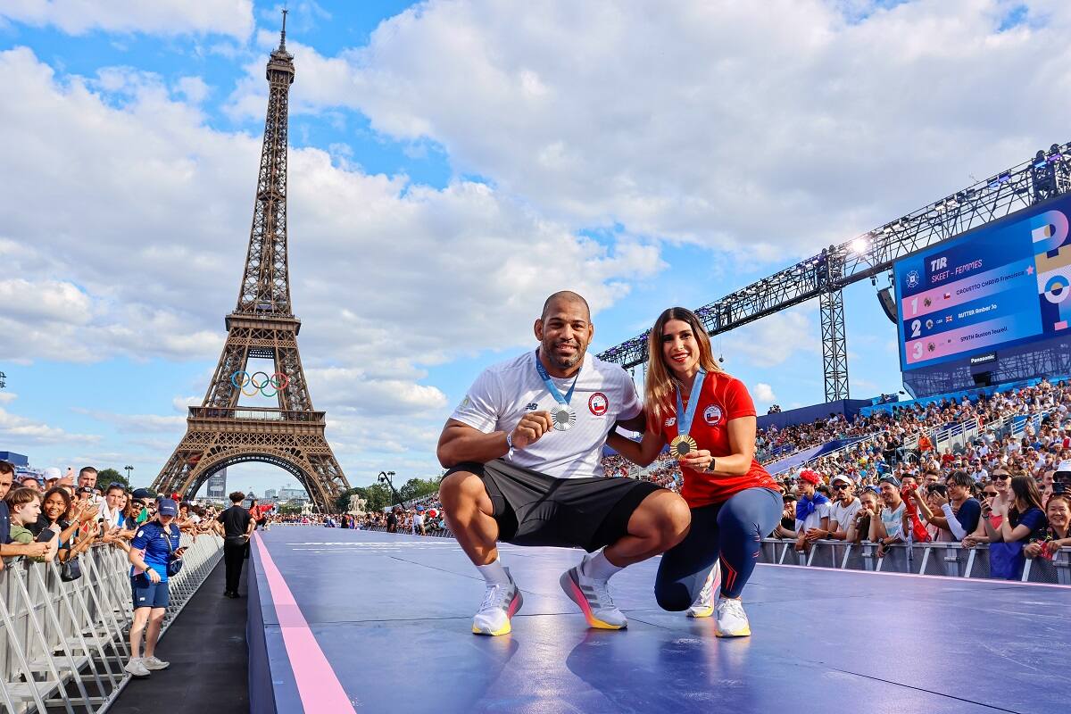 Francisca Crovetto y Yasmani Acosta en París 2024. Foto: Team Chile