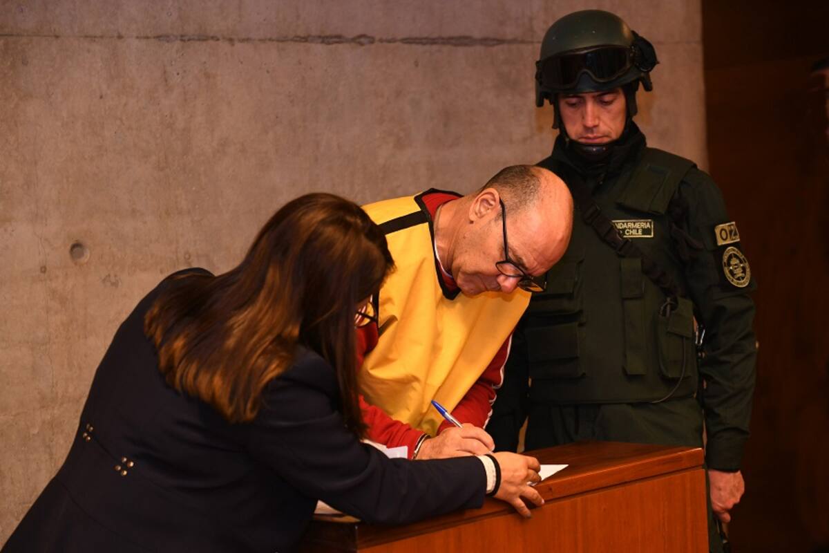 Santiago 16 Agosto 2019.
El juez Mario Carroza interroga al ex frentista Mauricio Hernandez Norambuena en la carcel de alta seguridad.
Poder Judicial/Eduardo Ramirez via Aton Chile