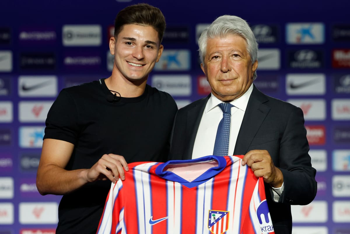 El argentino fue presentado en el Atlético de Madrid. EFE.